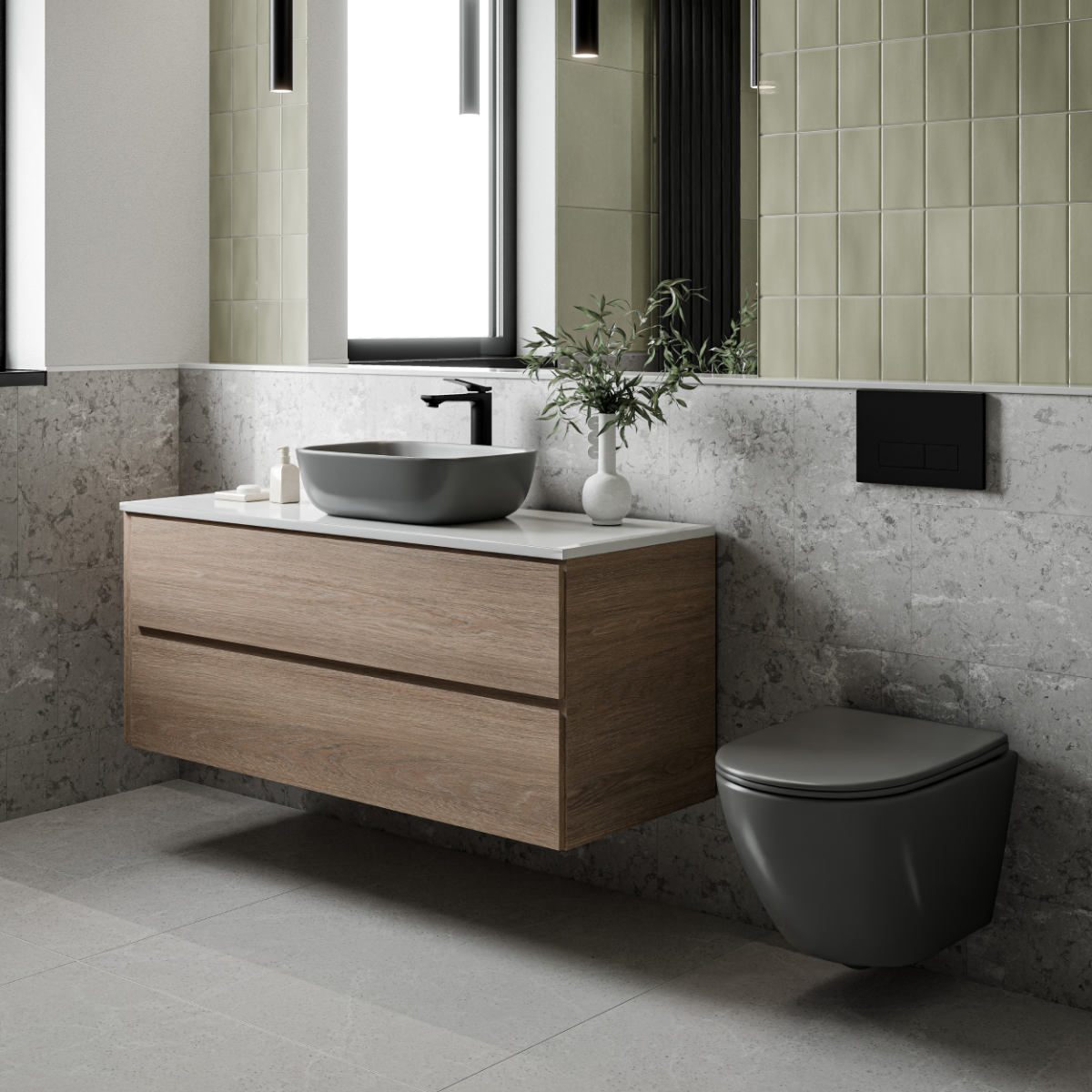 Ceramika w kolorach ziemi.   Nowości INVENA, które wprowadzają harmonię do łazienki.